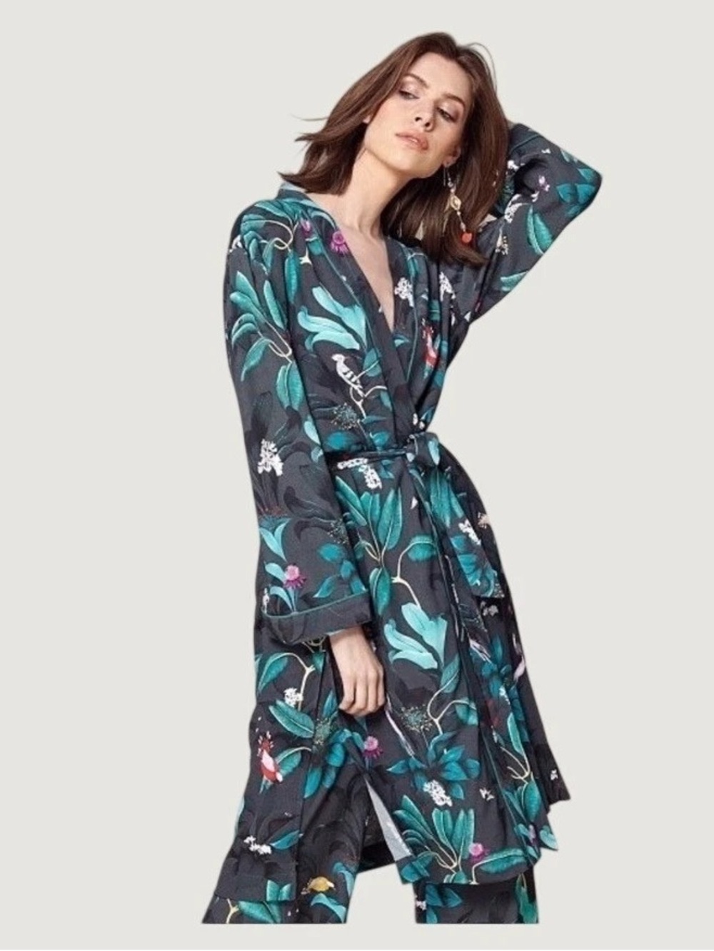 ANNA GLOVER X H&M Floral Robe Duster - no belt